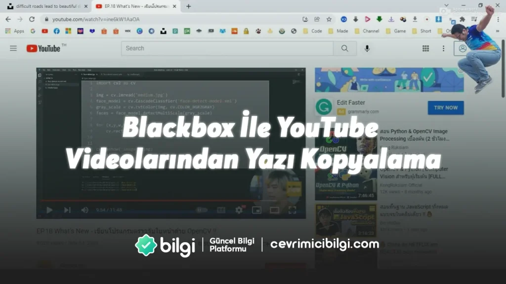 Blackbox ile YouTube Videolarından Yazı Kopyalama